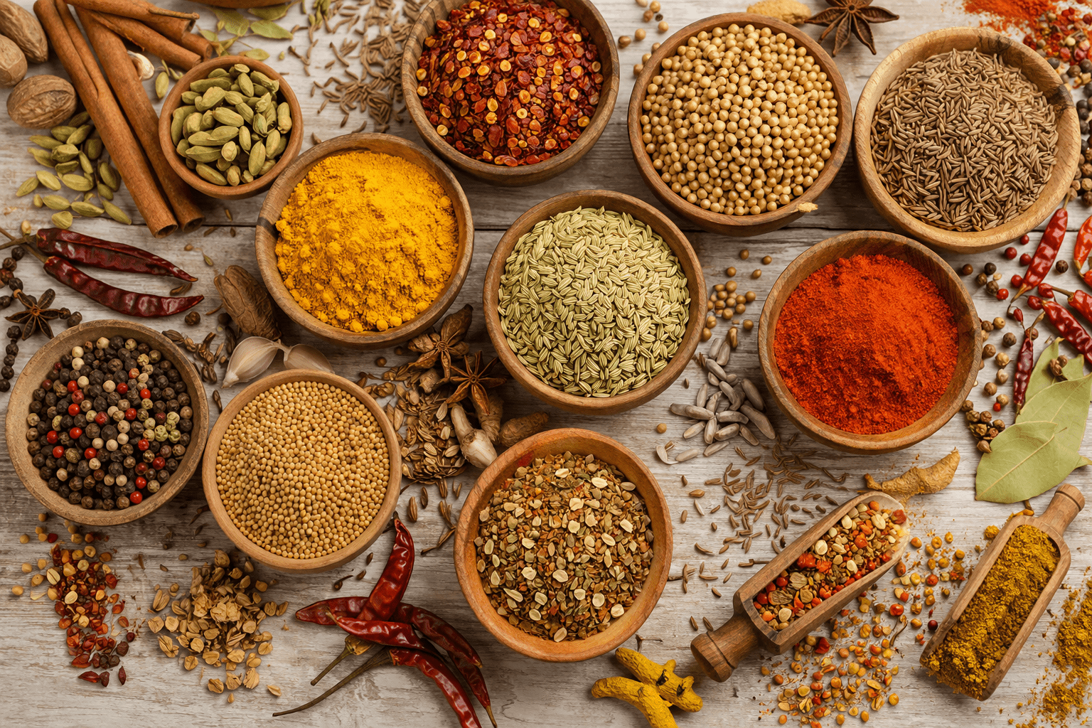 Wholesale Egyptian culinary spices including Cumin, Coriander, Fennel and Anise seeds for bulk B2B export from Egypt