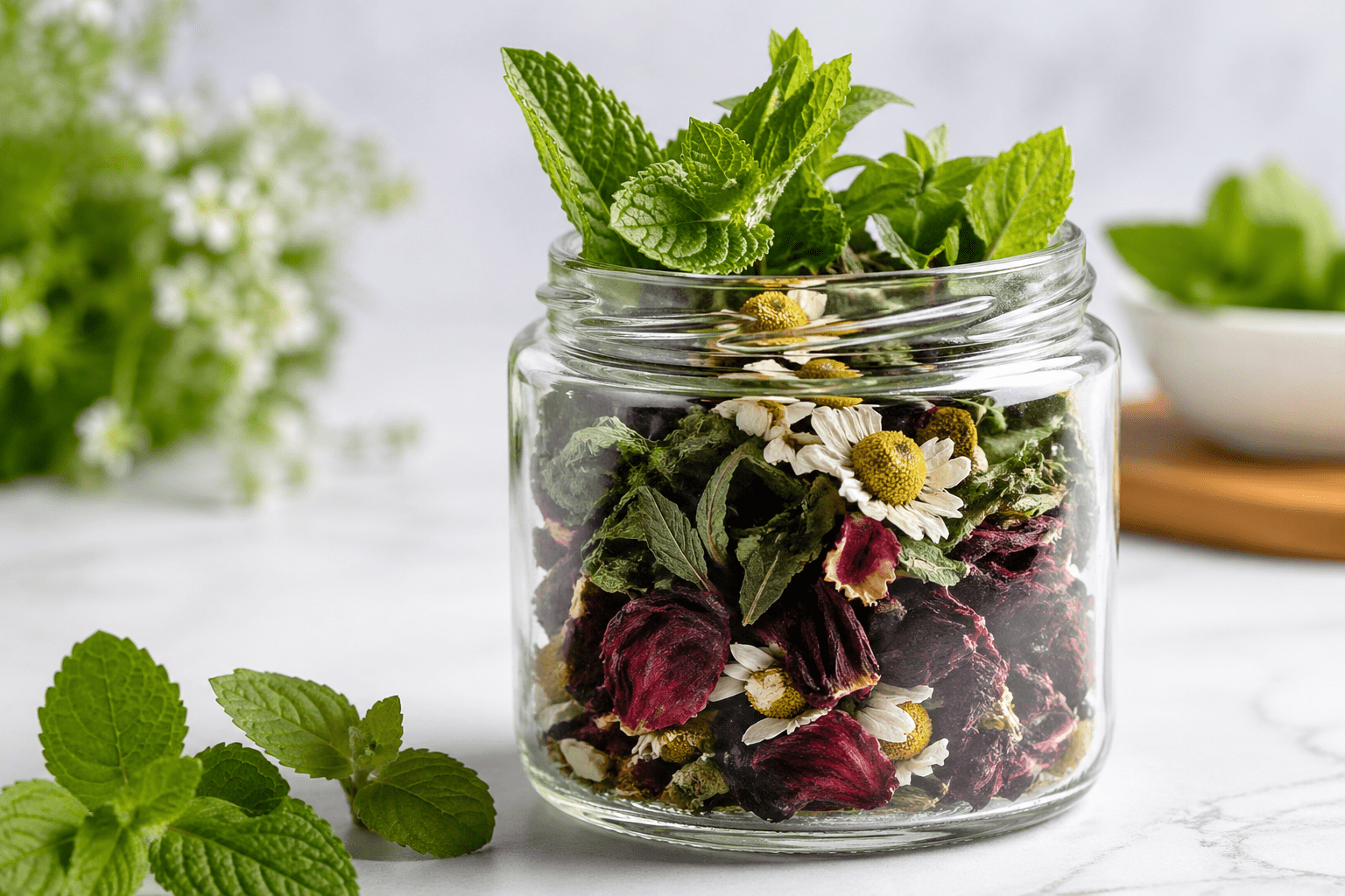 Premium bulk Egyptian medicinal herbs including Chamomile, Calendula, Hibiscus, Peppermint and Spearmint for B2B export